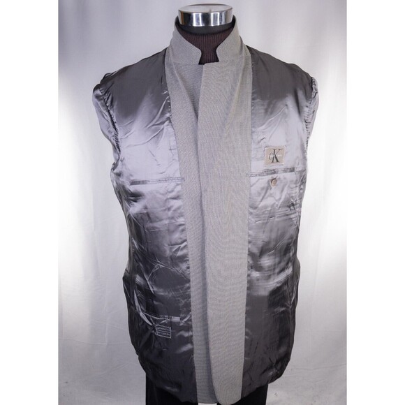 Calvin Klein Sport Coat Three Button Sz 44L Cotton/Wool Jacket Blazer USA Made - Picture 11 of 16